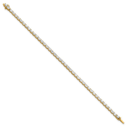 14K Yellow Gold Certified Vs Def Lab Grown Oval Diamond Tennis Bracelet