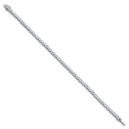 14K White Gold Certified Vs Def Lab Grown Oval Diamond Tennis Bracelet