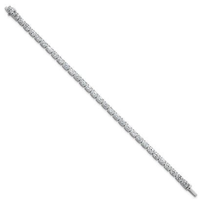 14K White Gold Certified Vs Def Lab Grown Oval Diamond Tennis Bracelet