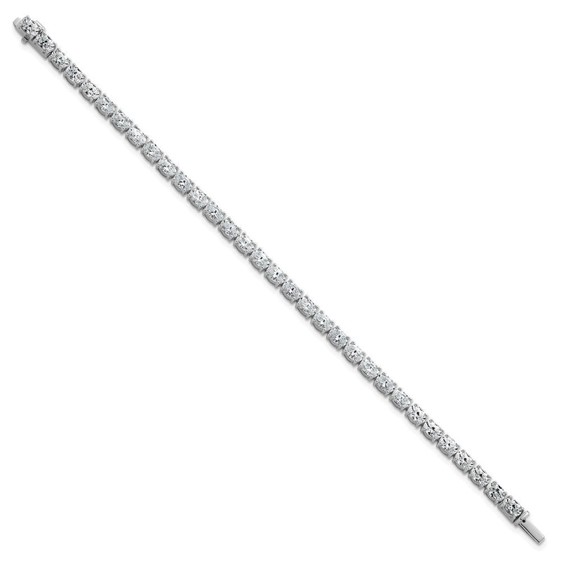 14K White Gold Certified Vs Def Lab Grown Oval Diamond Tennis Bracelet