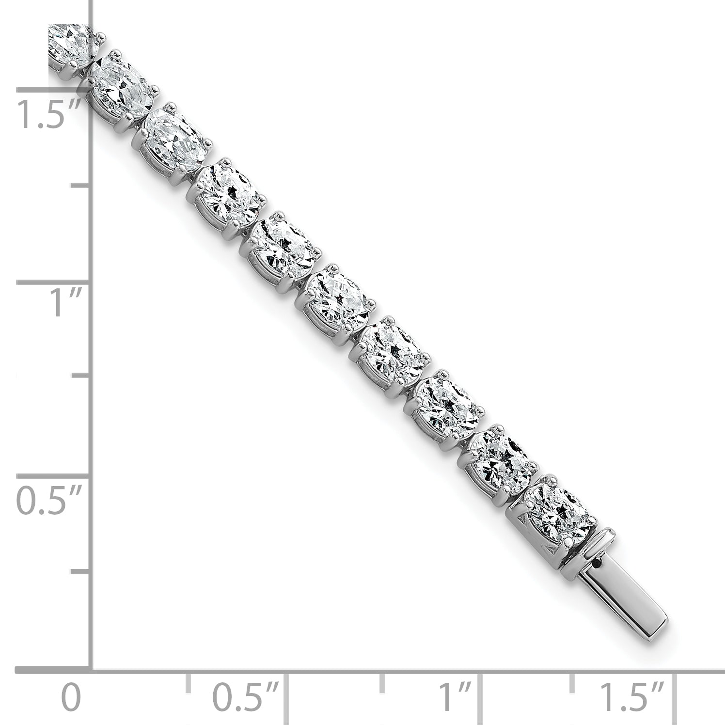 14K White Gold 9 7/8 Carat Lab Grown Diamond Vs/Si+ G+ Complete Oval Tennis Bracelet