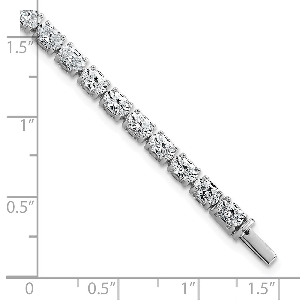 14K White Gold Certified Vs Def Lab Grown Oval Diamond Tennis Bracelet