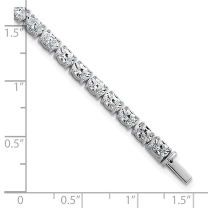 14K White Gold Certified Vs Def Lab Grown Oval Diamond Tennis Bracelet