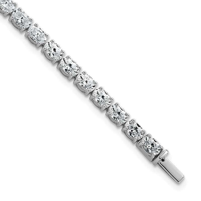 14K White Gold Certified Vs Def Lab Grown Oval Diamond Tennis Bracelet