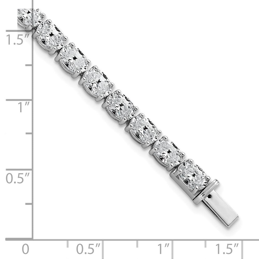 14K White Gold Vs+ F+ Lab Grown Oval Diamond Tennis Bracelet