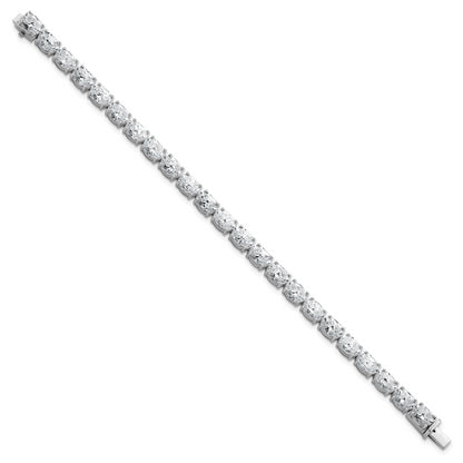 14K White Gold Certified Vs/Si Fgh Lab Grown Oval Diamond Tennis Bracelet