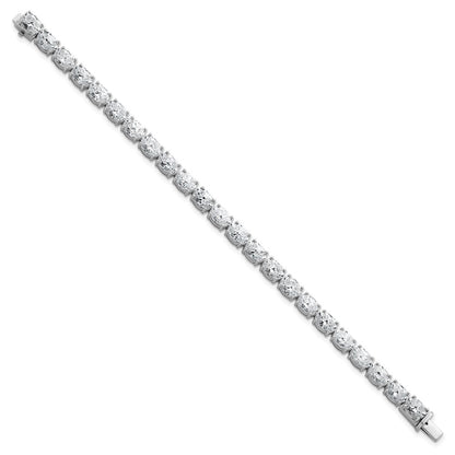14K White Gold Certified Vs/Si Fgh Lab Grown Oval Diamond Tennis Bracelet