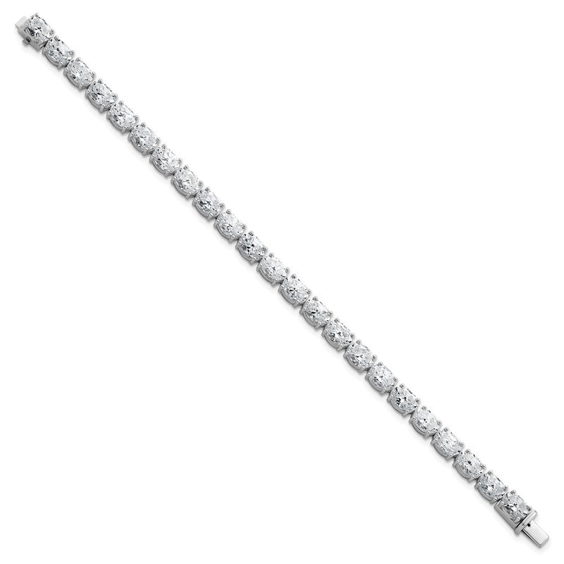 14K White Gold Certified Vs/Si Fgh Lab Grown Oval Diamond Tennis Bracelet