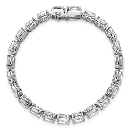 14K White Gold Certified Vs Def Lab Grown Oval Diamond Tennis Bracelet
