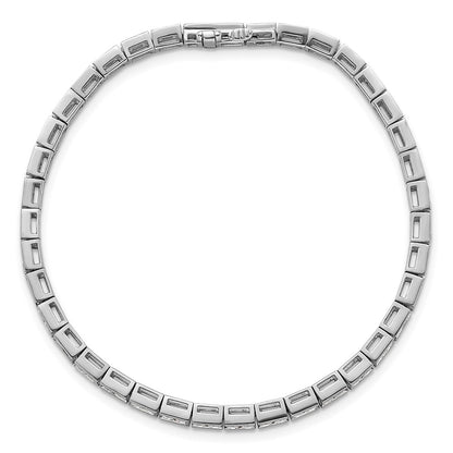 14K White Gold Lab Grown Diamond Vs/Si+ G+ Princess Tennis Bracelet