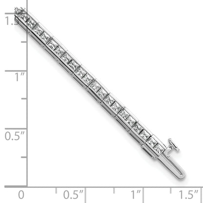 14K White Gold Certified Lab Grown Diamond Vs Def Princess Tennis Bracelet