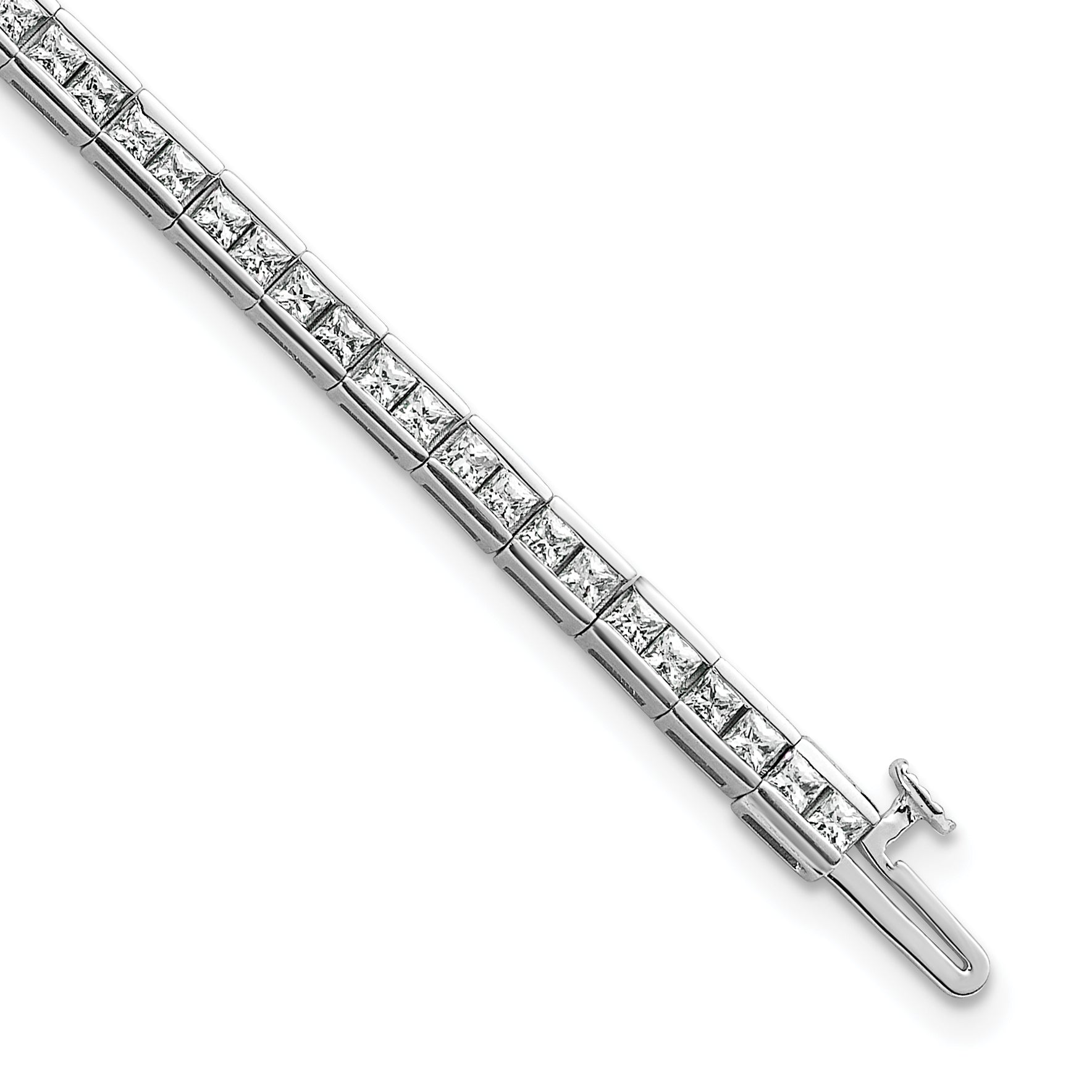 14K White Gold Certified Lab Grown Diamond Vs Def Princess Tennis Bracelet