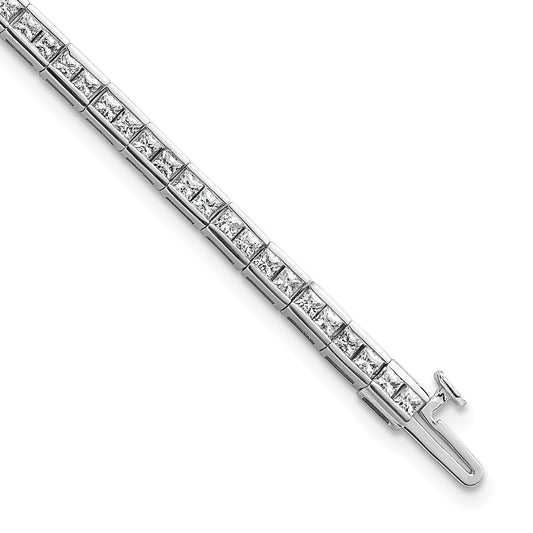 14K White Gold Certified Lab Grown Diamond Vs Def Princess Tennis Bracelet