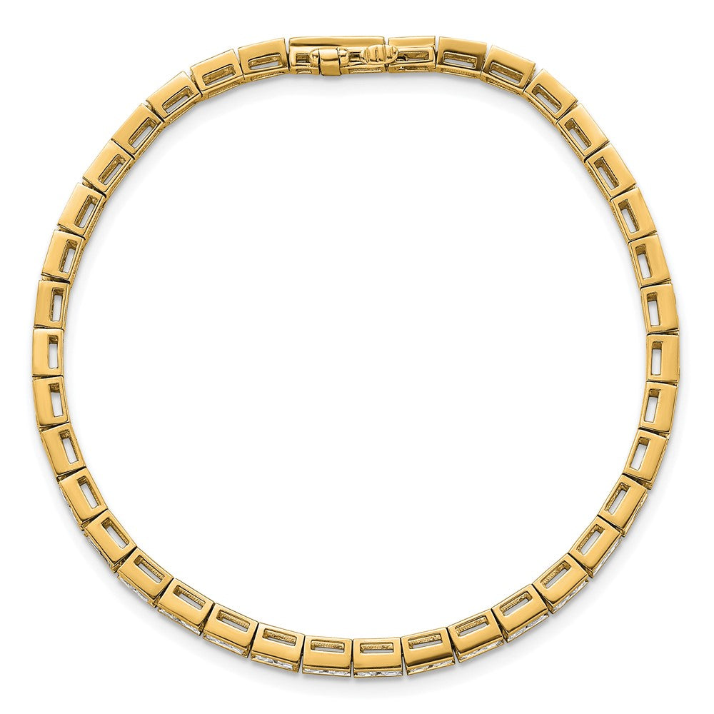14K Yellow Gold Certified Lab Grown Diamond Vs Def Princess Tennis Bracelet