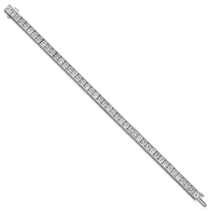 14K White Gold Lab Grown Diamond Vs/Si+ G+ Princess Tennis Bracelet