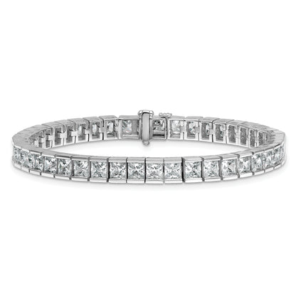 14K White Gold Lab Grown Diamond Vs/Si+ G+ Princess Tennis Bracelet