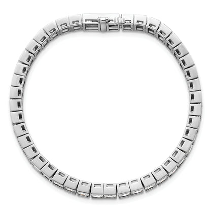 14K White Gold Lab Grown Diamond Vs/Si+ G+ Princess Tennis Bracelet