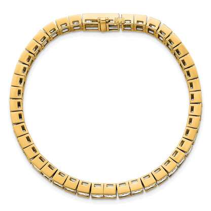 14K Yellow Gold Certified Lab Grown Diamond Vs/Si Fgh Princess Tennis Bracelet