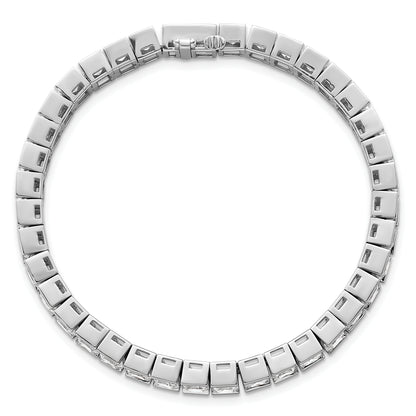 14K White Gold Lab Grown Diamond Vs+ F+ Princess Tennis Bracelet
