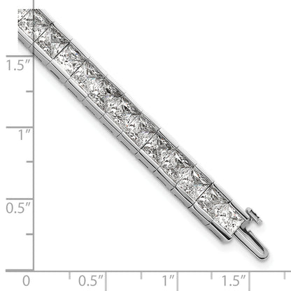 14K White Gold Lab Grown Diamond Vs+ F+ Princess Tennis Bracelet
