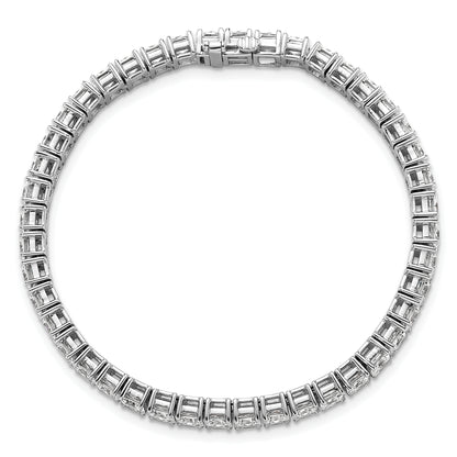 14K White Gold Certified Vs Def Lab Grown Princess Diamond Tennis Bracelet