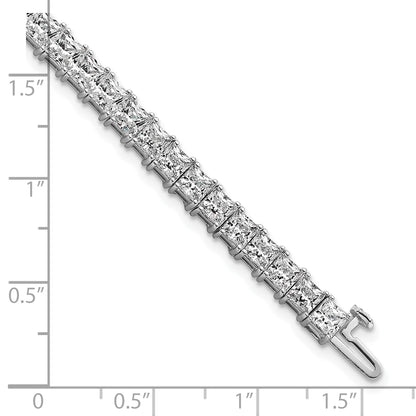 14K White Gold Certified Vs Def Lab Grown Princess Diamond Tennis Bracelet