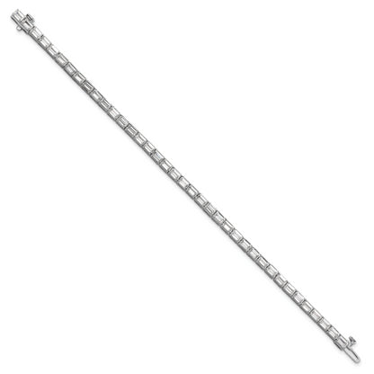 14K White Gold Lab Grown Diamond Vs/Si+ G+ Emerald Tennis Bracelet