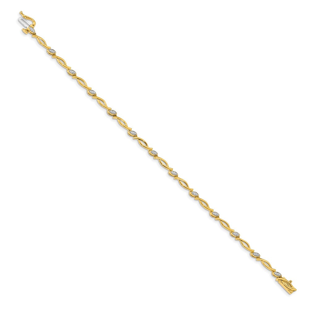 10K Yellow Gold Diamond Bracelet