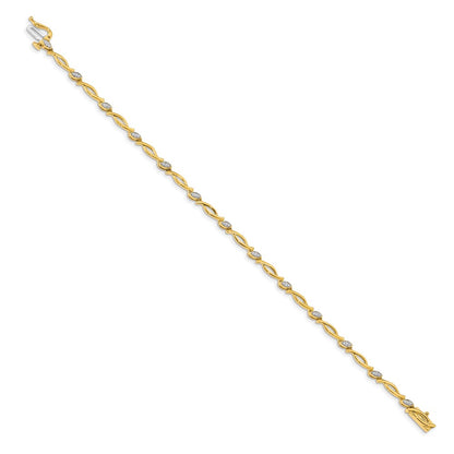 10K Yellow Gold Diamond Bracelet
