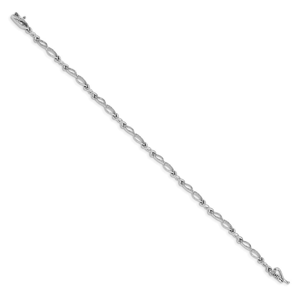 10K White Gold Diamond Bracelet