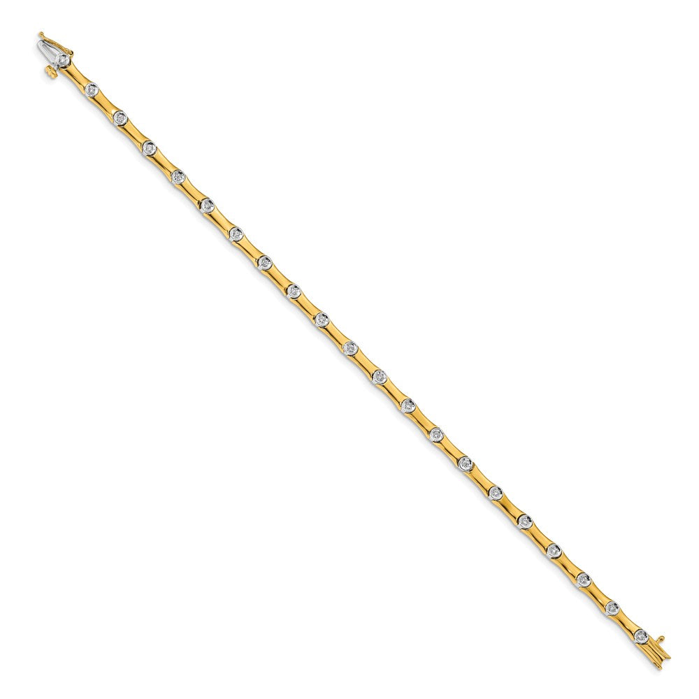 14k Two-Tone 1/4 Ct. Lab Grown Diamond VS/SI+ G+ 7.5 inch Bracelet