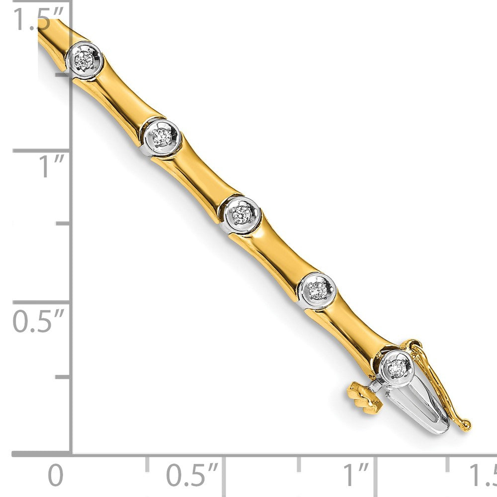 14k Two-Tone 1/4 Ct. Lab Grown Diamond VS/SI+ G+ 7.5 inch Bracelet