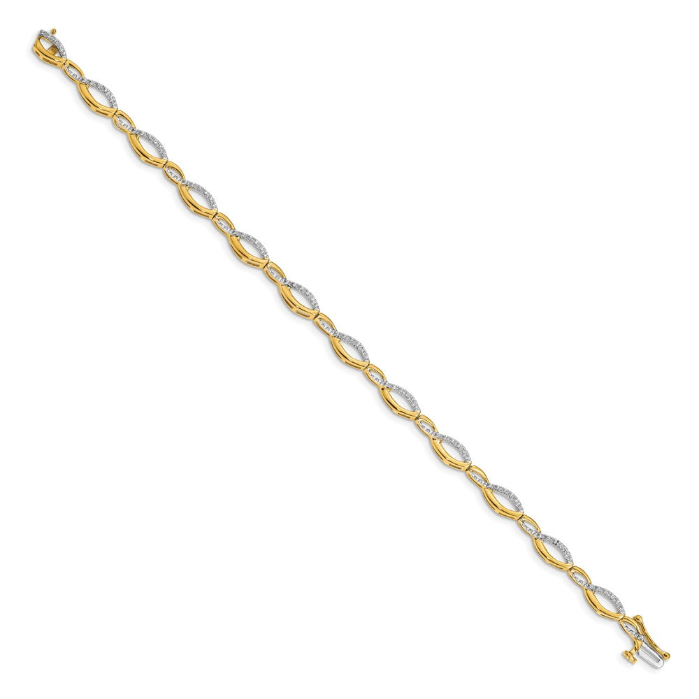 10K Yellow Gold Diamond Bracelet