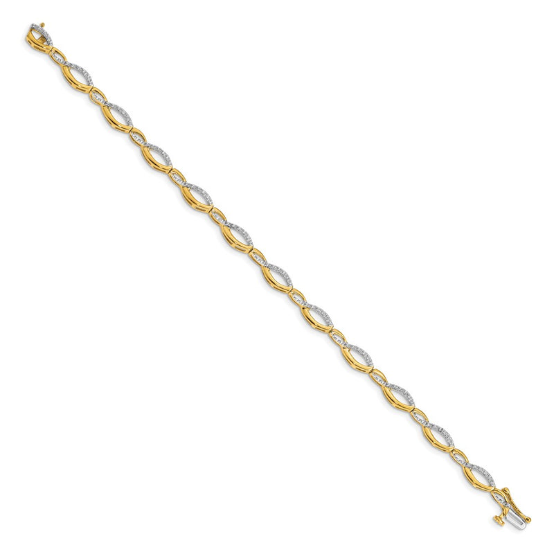 10K Yellow Gold Diamond Bracelet