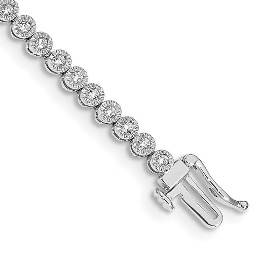 10K White Gold Diamond Tennis Bracelet