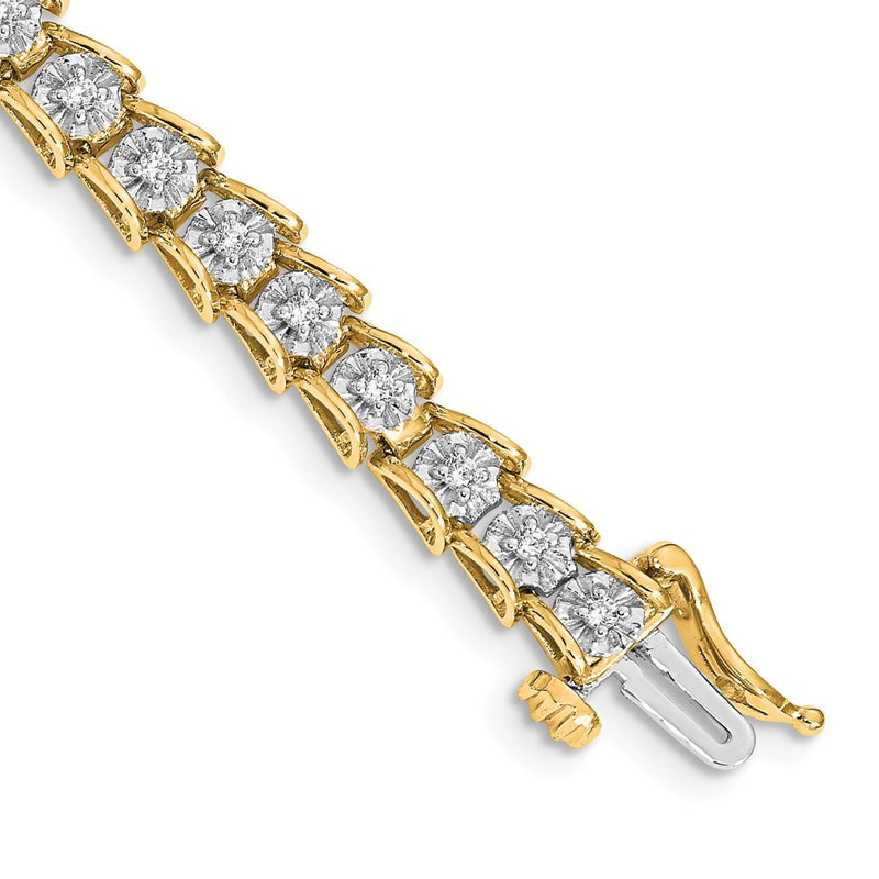 14k Yellow Gold Lab Grown Diamond VS/SI FGH Bracelet