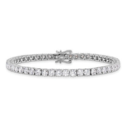 14k White Gold 8 Ct. Lab Grown Diamond VS/SI+ G+ Round Tennis Bracelet