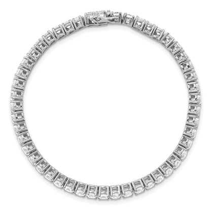 14k White Gold 8 Ct. Lab Grown Diamond VS/SI+ G+ Round Tennis Bracelet