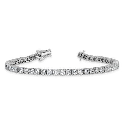 14k White Gold 8 Ct. Lab Grown Diamond VS/SI+ G+ Round Tennis Bracelet