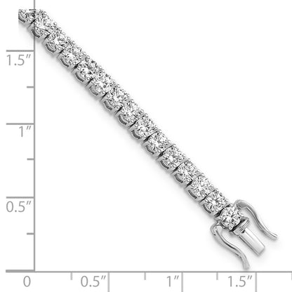 14k White Gold 8 Ct. Lab Grown Diamond VS/SI+ G+ Round Tennis Bracelet