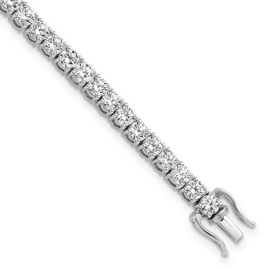 14k White Gold 8 Ct. Lab Grown Diamond VS/SI+ G+ Round Tennis Bracelet