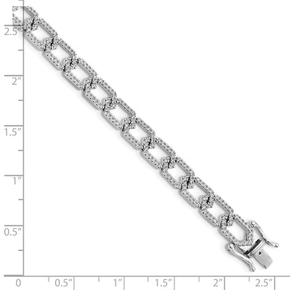 14k White Gold 1 1/2 Ct. Lab Grown Diamond VS/SI+ G+ 7.5 inch Bracelet