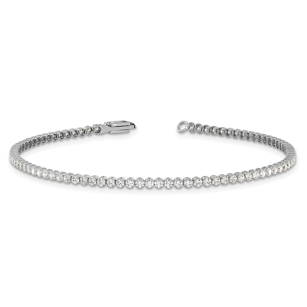 14k White Gold 2 1/8 Ct. Lab Grown Diamond VS/SI+ G+ Round Tennis Bracelet