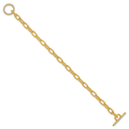 14K Yellow Gold True Origin 1/3 Carat Lab Grown Diamond Vs D E F 7 Inch Toggle Bracelet