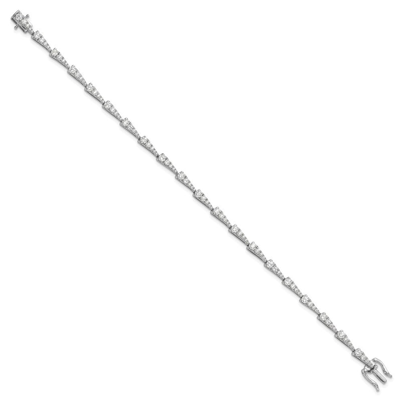 14K White Gold True Origin 2 1/5 Carat Lab Grown Diamond Vs D E F 7 Inch Fancy Bracelet