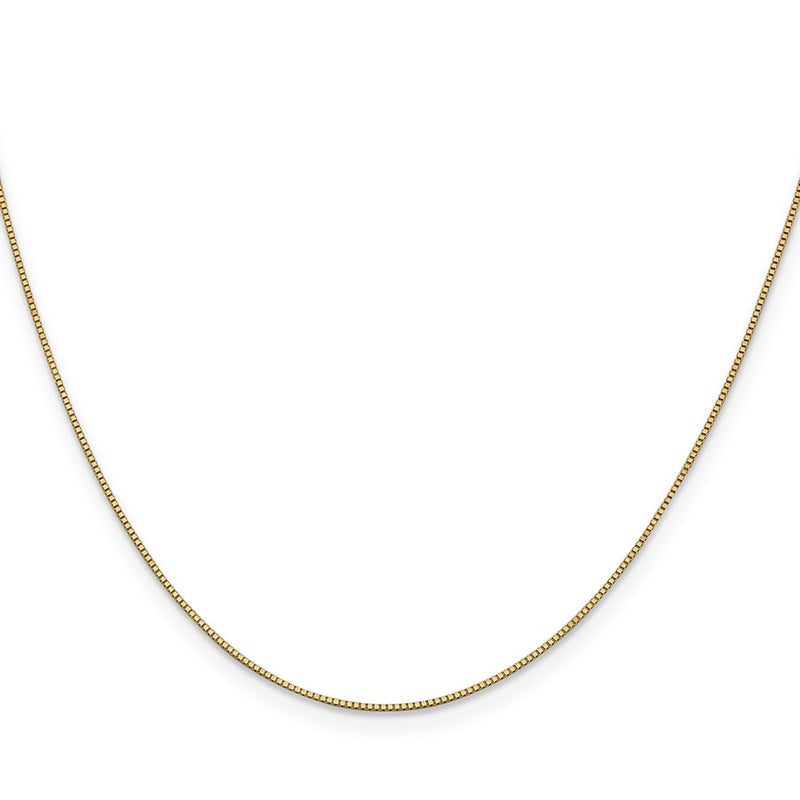 14K Yellow Gold .7mm Box With Lobster Clasp Chain Children's Necklace