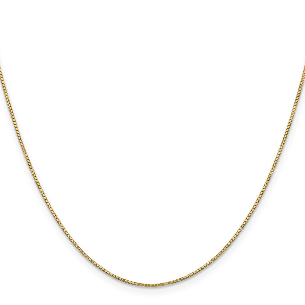 14K Yellow Gold 16 Inch .9mm Box With Spring Ring Clasp Chain Necklace