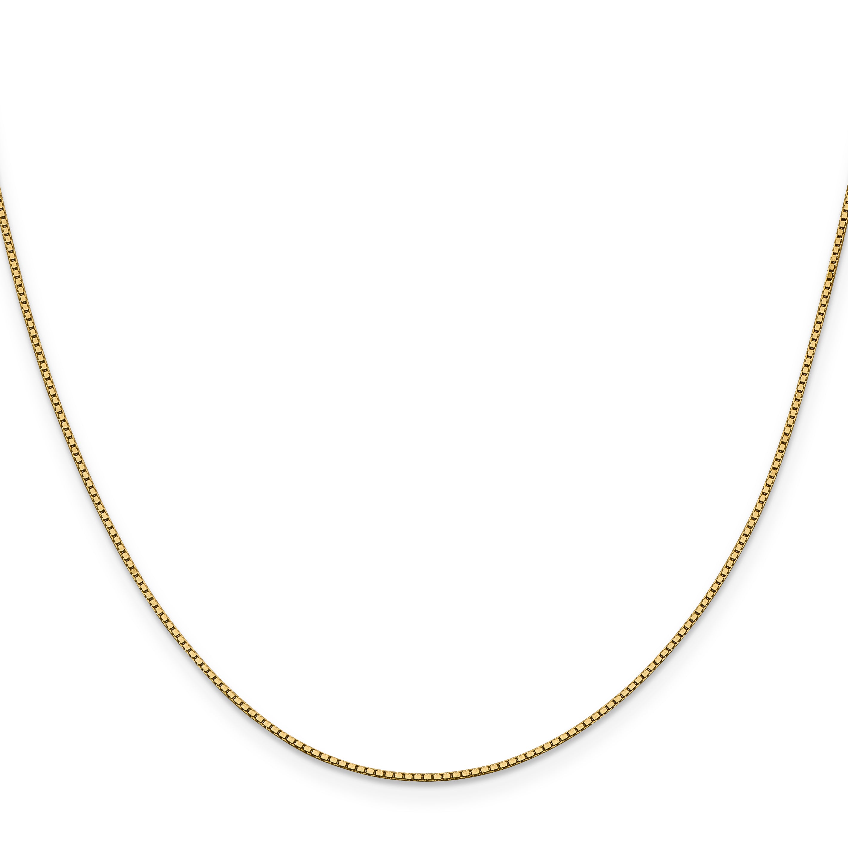 14K Yellow Gold 14 inch .95mm Box with Lobster Clasp Children Necklace Chain Necklace