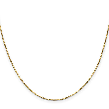 14K Yellow Gold 14 inch .95mm Box with Lobster Clasp Children Necklace Chain Necklace