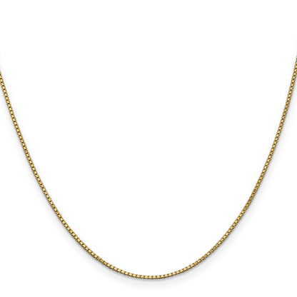 14K Yellow Gold 14 Inch 1mm Box With Lobster Clasp Chain
